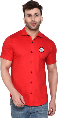 Blisstone Men Printed Casual Red Shirt