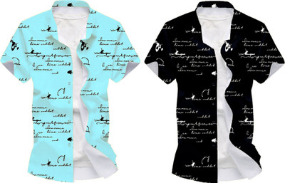 Blue dove Men Printed Casual Multicolor Shirt(Pack of 2)