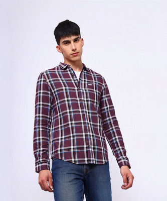 LEE Men Checkered Casual Multicolor Shirt