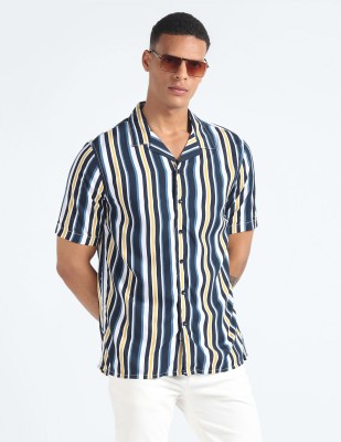 FLYING MACHINE Men Striped Casual Multicolor Shirt