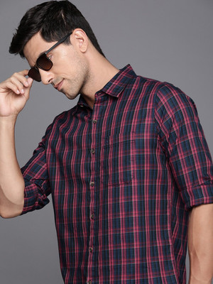 WROGN Men Checkered Casual Red Shirt