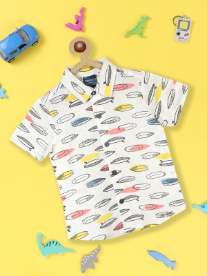 NautiNati Boys Printed Casual Multicolor Shirt