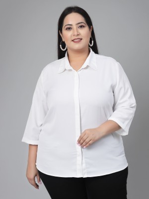 Style Quotient Women Solid Casual White Shirt