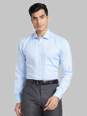 PARK AVENUE Men Solid Formal Light Blue Shirt