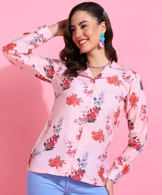 Rudraaksha Women Printed Casual Multicolor Shirt