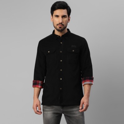 ROYAL ENFIELD Men Solid Casual Black Shirt