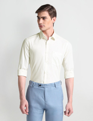 ARROW Men Solid Formal White Shirt