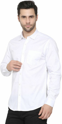 UpStyle Men Solid Casual White Shirt