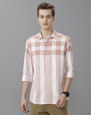 VOI JEANS Men Checkered Casual White Shirt