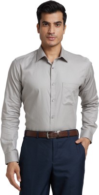 Raymond Men Solid Formal Grey Shirt