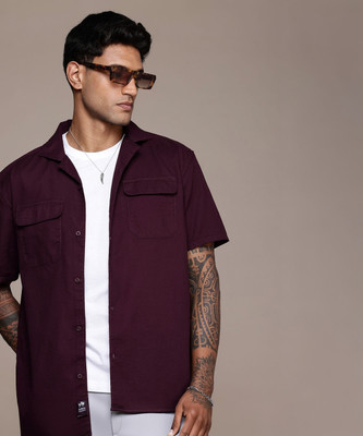 Roadster Men Solid Casual Maroon Shirt