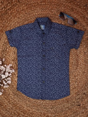 V-MART Boys Printed Casual Blue Shirt