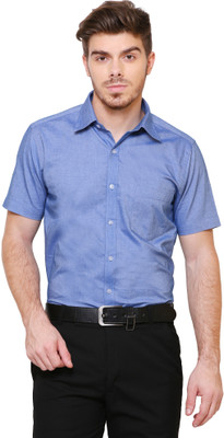 SOUTHBAY Men Solid Formal Blue Shirt