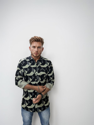 Shree Enterprise Men Printed Casual Black Shirt