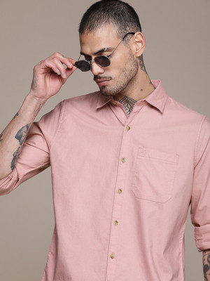 WROGN Men Solid Casual Red Shirt