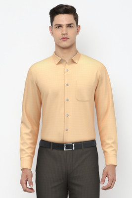 PETER ENGLAND Men Solid Formal Orange Shirt