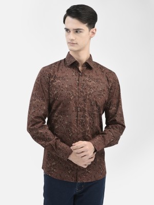 CRIMSOUNE CLUB Men Printed Casual Brown Shirt