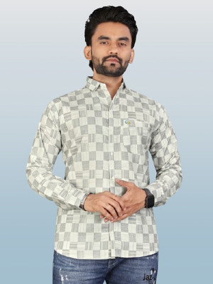 ALVIN ENTERPRISE Men Printed Formal Gold Shirt