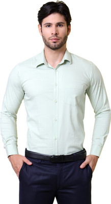 Crazio Men Solid Formal Blue Shirt