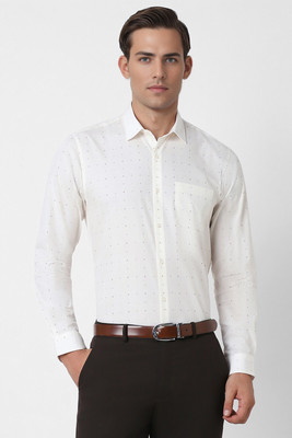 PETER ENGLAND Men Printed Formal White Shirt