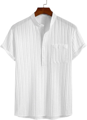 Mishubh Enterprise Men Solid Casual White Shirt