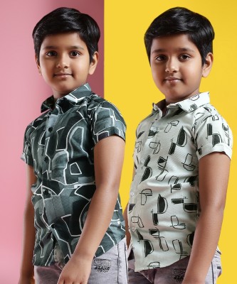 PROVOGUE Boys Printed Casual Multicolor Shirt(Pack of 2)