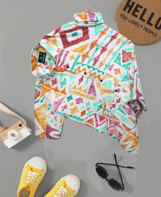 Mameru Boys Printed Beach Wear Multicolor Shirt