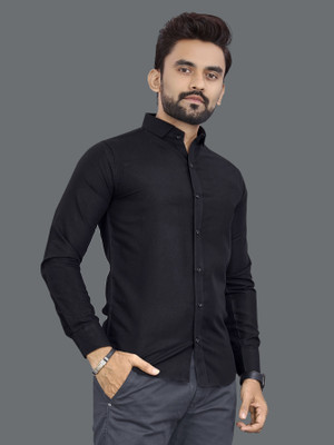 Kalawatia fashion Men Solid Casual Blue Shirt