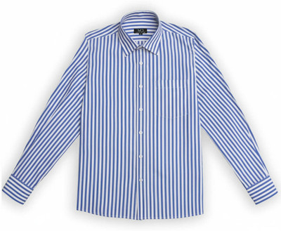 HOUSE OF MD Men Striped Casual Blue Shirt