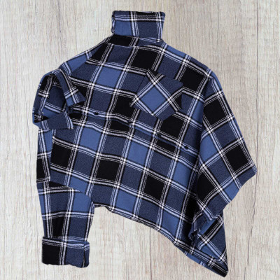 Viradha Men Checkered Casual Blue Shirt
