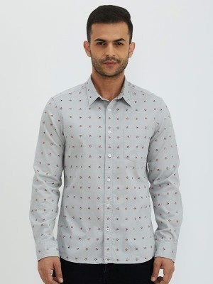 INDIAN TERRAIN Men Printed Casual Black Shirt