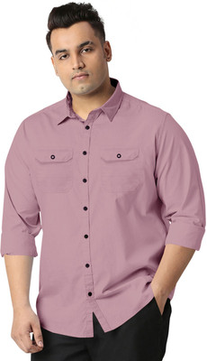 METRONAUT PLUS Men Solid Casual Purple Shirt