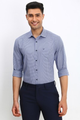 Allen Solly Men Checkered Formal Blue Shirt