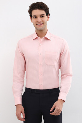 Allen Solly Men Solid Formal Pink Shirt