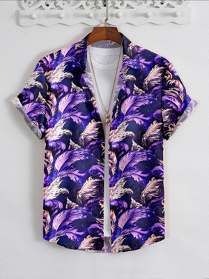 GCFAB Men Printed Casual Purple Shirt