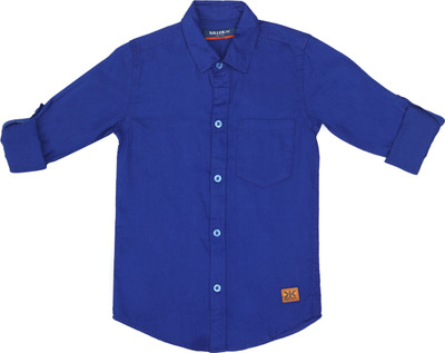 KILLER Boys Solid Casual Blue Shirt