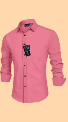ALVIN ENTERPRISE Men Solid Casual Pink Shirt