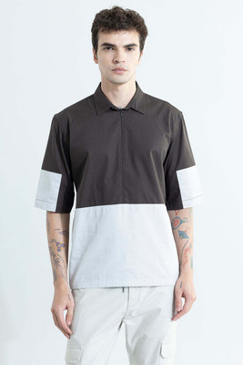 Snitch Men Color Block Casual Multicolor Shirt