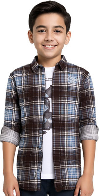 CAVIO Boys Checkered Casual Multicolor Shirt
