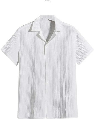 SHREEJI ENTERPRISE Men Self Design Casual White Shirt