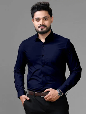 VeeraFlex Men Solid Casual Light Blue Shirt