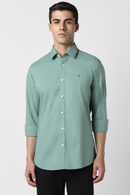 VAN HEUSEN Men Solid Casual Light Green Shirt