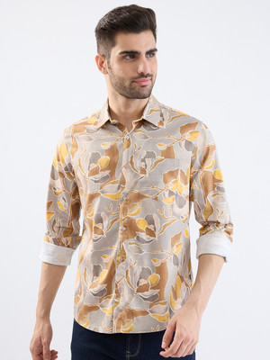 Spykar Men Printed Casual Grey Shirt