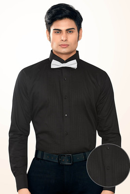 GlobalRang Men Embellished Formal Black Shirt