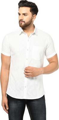 Apuesto Men Solid Casual White Shirt