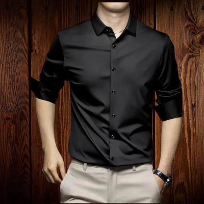SHREEJI ENTERPRISE Men Solid Casual Black Shirt