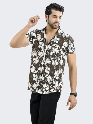 QuaClo Men Floral Print Casual Multicolor Shirt