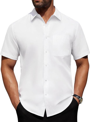 Vida Loca Men Solid Casual White Shirt