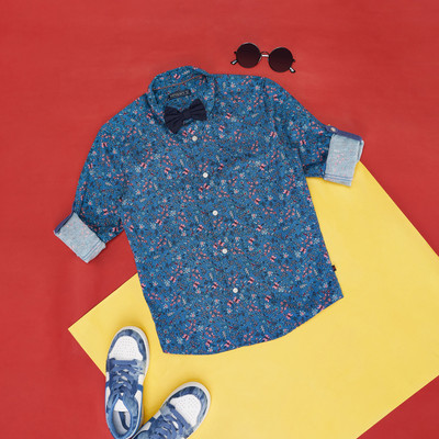 Pantaloons Junior Boys Floral Print Casual Multicolor Shirt