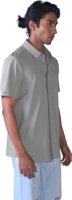HEKTOR Men Self Design Casual Grey Shirt